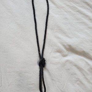 Vintage Black Beaded Necklace